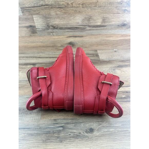 BUSCEMI Alice Clip High-Top Sneakers RED gold plated paired Size 41 8 - Picture 5 of 8